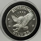 1999 Sunshine Mining Eagle Key Date Rare Coin 1 Troy Oz .999 Fine Silver Round