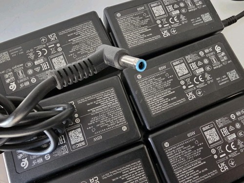 Lot of 10 Genuine HP 65W AC Adapter 19.5V 3.33A blue tip L25298-003 710412-001