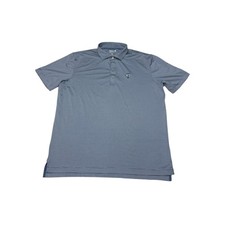 Johnnie-O Performance Polo Shirt Mens Large Navy White Striped UPF 50 TC 1921