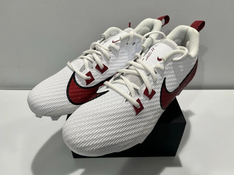 Men's Nike Vapor Edge Speed 360 2 "White/Crimson Red" Cleats FQ4045-104 Size 13 - Image 3 of 4