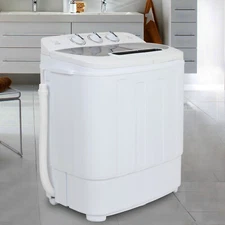 Top Load Compact Twin Tub 13lb Washing Machine Washer Spin Dryer White