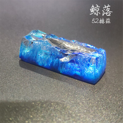 2.25X Resin Enter 52HZ Whale Fall Keycaps Handmade Key Cap For Cherry MX Keypad