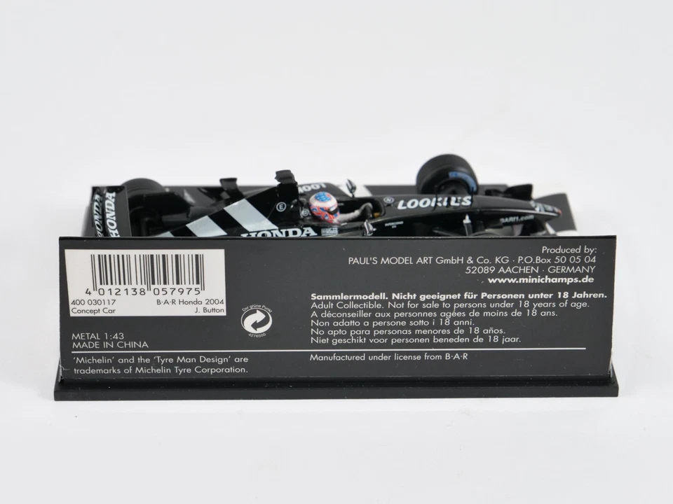 Minichamps 1/43 BAR Honda 2004 Konzeptfahrzeug Button 400 030117 - Bild 4 von 4
