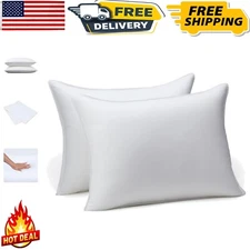 OEKO-TEX Certified Down Alternative Pillows, Pack of 2 for Soft Sleep Experience