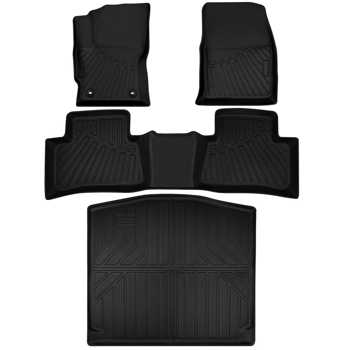 All-Weather Floor Mats & Trunk Liner For Toyota Corolla Cross (2022-2024 FWD) – Custom Fit, TPE Material, Non-Slip