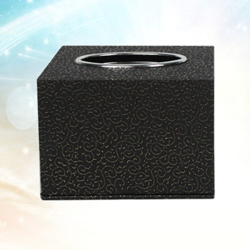 Tissues Cube Box Cover Black Home Napkin Container Tissue Holder - Picture 9 of 11