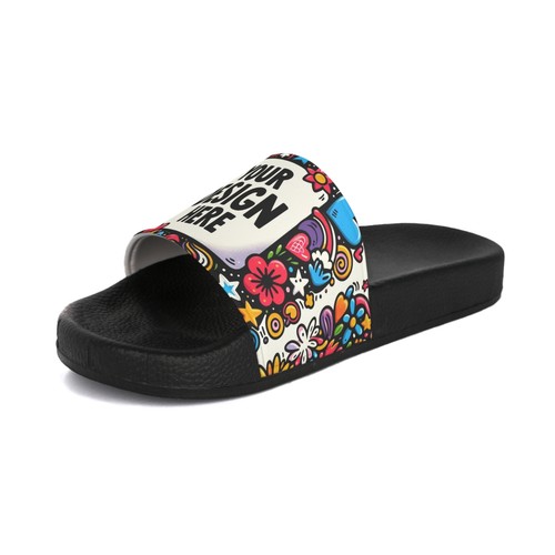 Custom Men's Slide Sandals ~ barfool ~ Send Your logo or Image - Picture 4 of 5