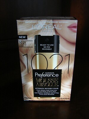 LOREAL Superior Preference Mousse Absolue 1021 Lightest Icy Blonde Hair Color