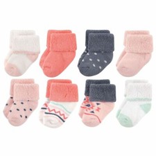 Luvable Friends Socks, 8-Pack, Girl Aztec