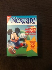 VINTAGE RARE! Mickey Mouse & Friends Bandages. Full Box, Made In USA, Disney