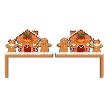 Christmas Door Topper Funny Window Corner Decoration Snowman Santa Gingerbread