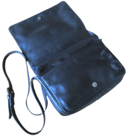 ENNY ITALIAN CROSSBODY MESSENGER BAG VINTAGE 1980's NAVY BLUE SOFT