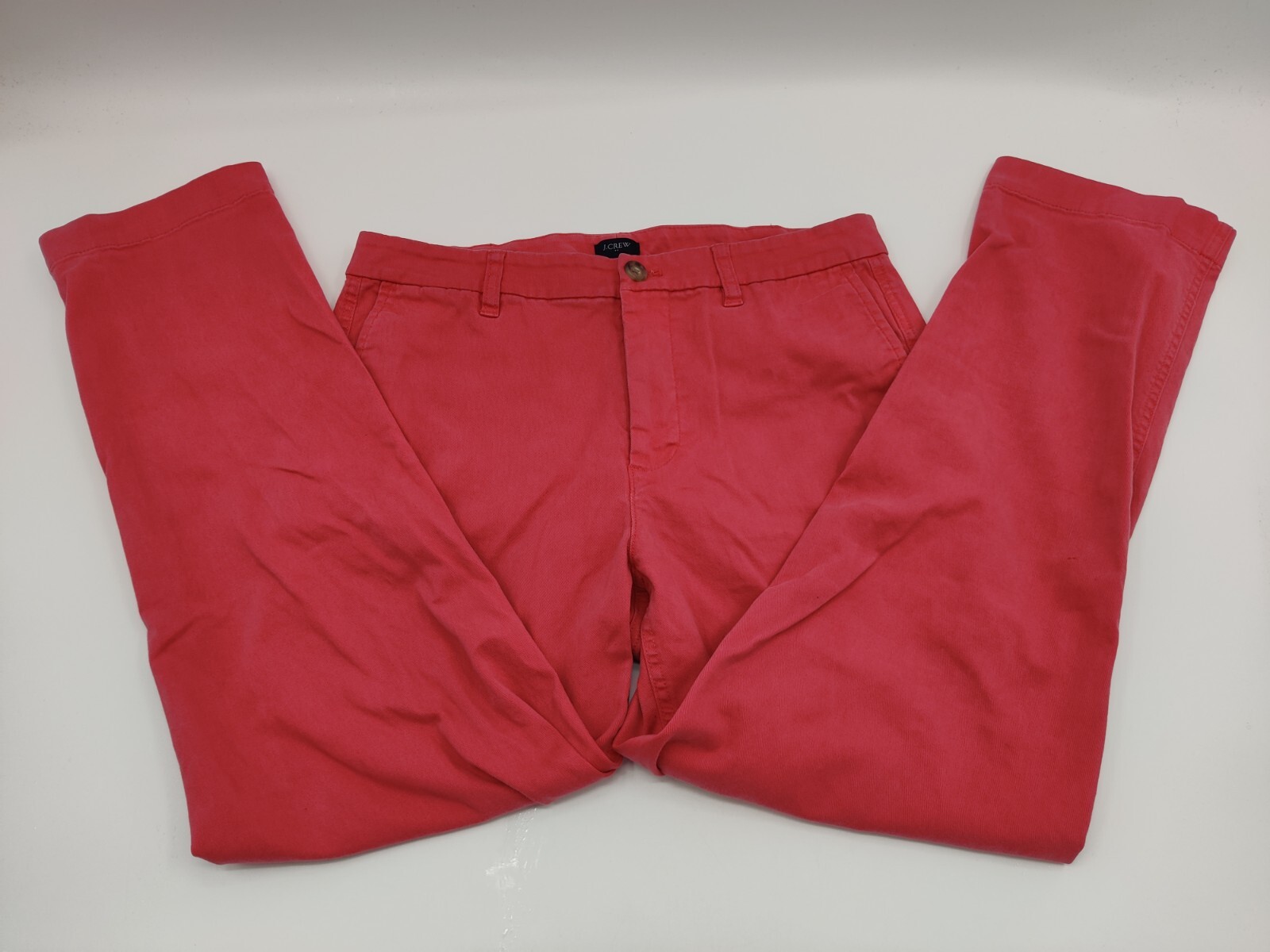 J Crew Pants Size 6 Red Womens Pant Chino J.Crew Cotton Straight Trouser Zip eBay