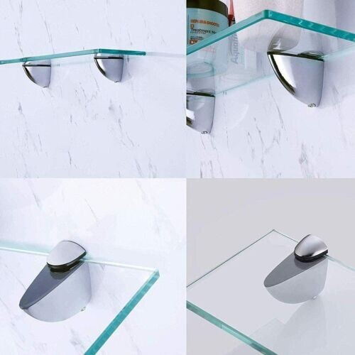 Shelf Support, Clamp Design, 106 mm, Screw Fixing, for Glass or Wooden Shelves - Picture 3 of 3