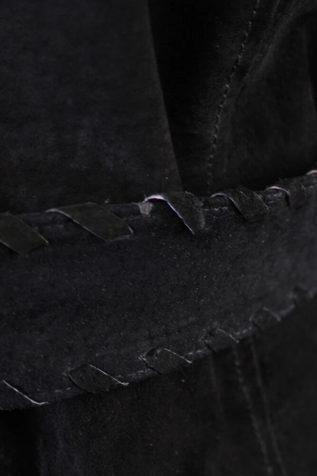 Chaqueta de gamuza Marcelle Renee negra con punto de látigo M Foto 4 de 4