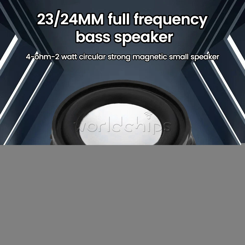 Altavoz magnético fuerte redondo woofer de rango completo 4ohm 2W + cable terminal 23/24 mm Foto 2 de 4
