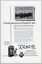 1923 Ansco Vintage Ad Automatic Film Folding Camera Photography Land Or Sea