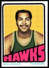 1972 Topps Don Adams    #77 Atlanta Hawks L2