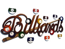 Billiards Wall art, Billiards Wall sculpture, game room wall decor by Art69
