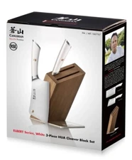 Cangshan Elbert Series 3-Piece HUA Cleaver Knife Block Set (White)