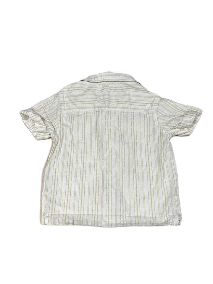 Camisa Janie and Jack Boys 18-24 meses a rayas con botones Safari Indian Jones Preppy Foto 2 de 4