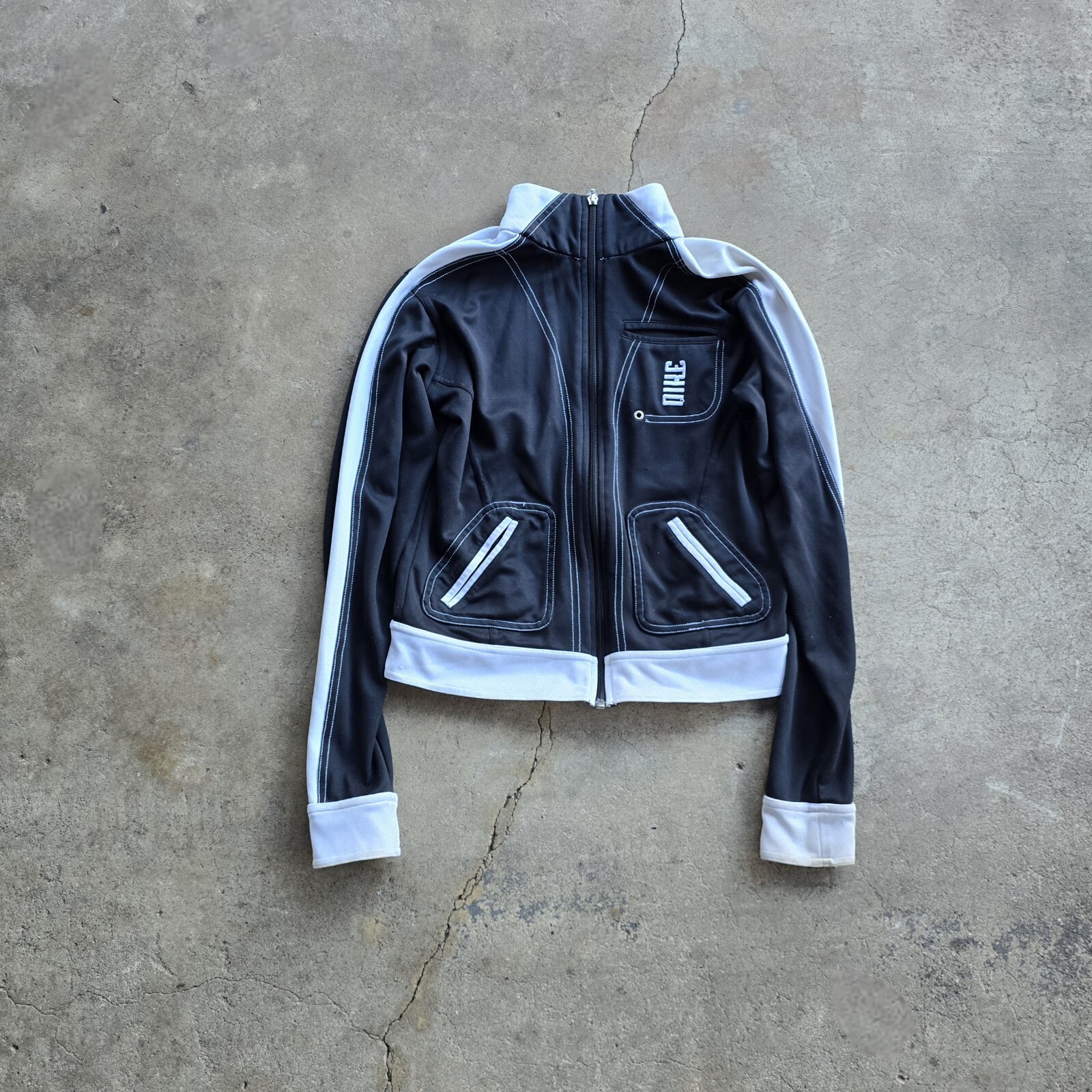 Vintage Y2k Nike Track Jacket Racer Diesel Sporty Euro Look Women M