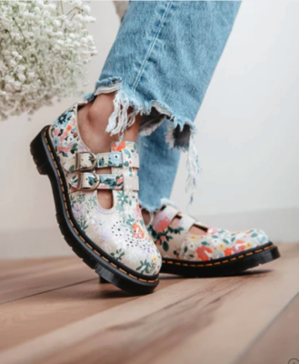 【特価】Dr.Martens 8065 Floral Mash Up Mary Janes シューズ DR. MARTENS 8065 FLORAL MASH UP LEATHER MARY JANE MSRP$170