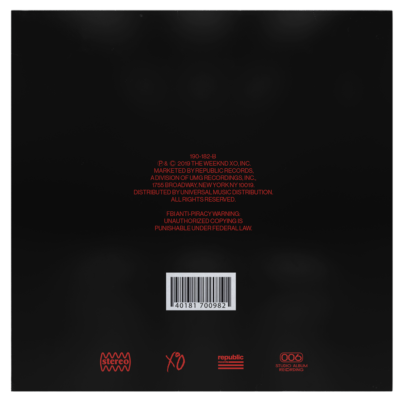 THE WEEKND AFTER HOURS 002 LIMITED EDITION COLLECTOR SPLATTER RED