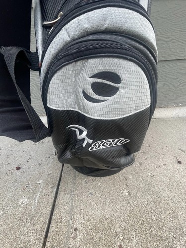 ORLIMAR VT 830 STAFF / CART BAG 6 WAY DIVIDERS GOLF BAG, BLACK / ORANGE ~ L@@K!! - Picture 8 of 11