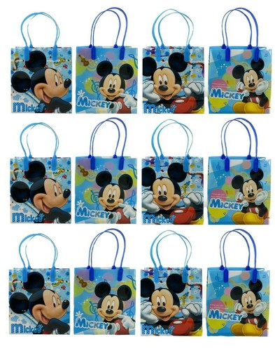 12PCS Disney Mickey Mouse Baby Blue Goodie bags Birthday Party Favor bags Gift