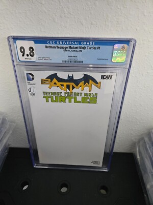 Batman/Teenage Mutant Ninja Turtles #1 Sketch Partial Blank Cover CGC Grade 9.8