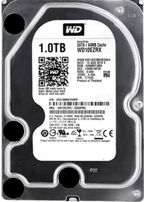 FESTPLATTE WESTERN DIGITAL WD10EZRX 1TB SATA II 5400U/min 64MB CACHE 3.5'' Zoll