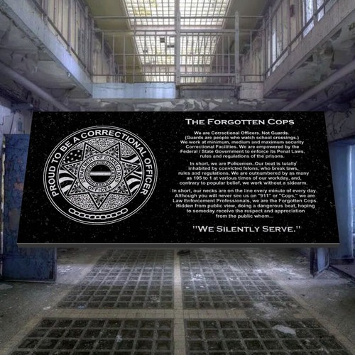 Correctional Officers - The Forgotten Cops - Laser Engraved Black Granite Plaque - Picture 8 of 12