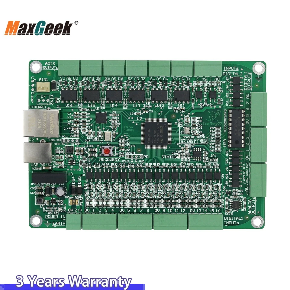 6 Axis Mach3 Controller Board CNC Motion Controller Support USB + Ethernet - Image 3 of 4