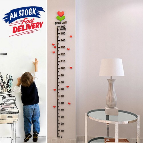 Chart Wall Stickers Nursery Growth Kids Height Removable Decal ...