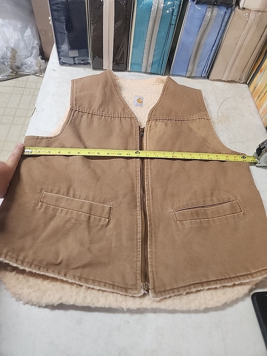 Cathartt Work Vest ブラウンS Carhartt Mens Washed Duck Sherpa Lined Vest | Dark Brown