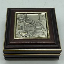 Schmuckk&auml;stchen Aus 925er Silber Quadratisch Schmuckkasten Cor - Art