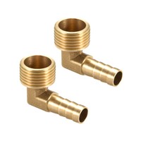 "2Stk. Messing Barb Rohr 90 Grad Ellbogen 10Mm Stachel X 1/2\" G Stecker Leitung"