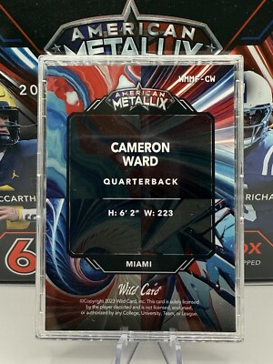 Cameron Ward 1/1 Wild Card Metallix Mega Fractal Case Hit Rookie