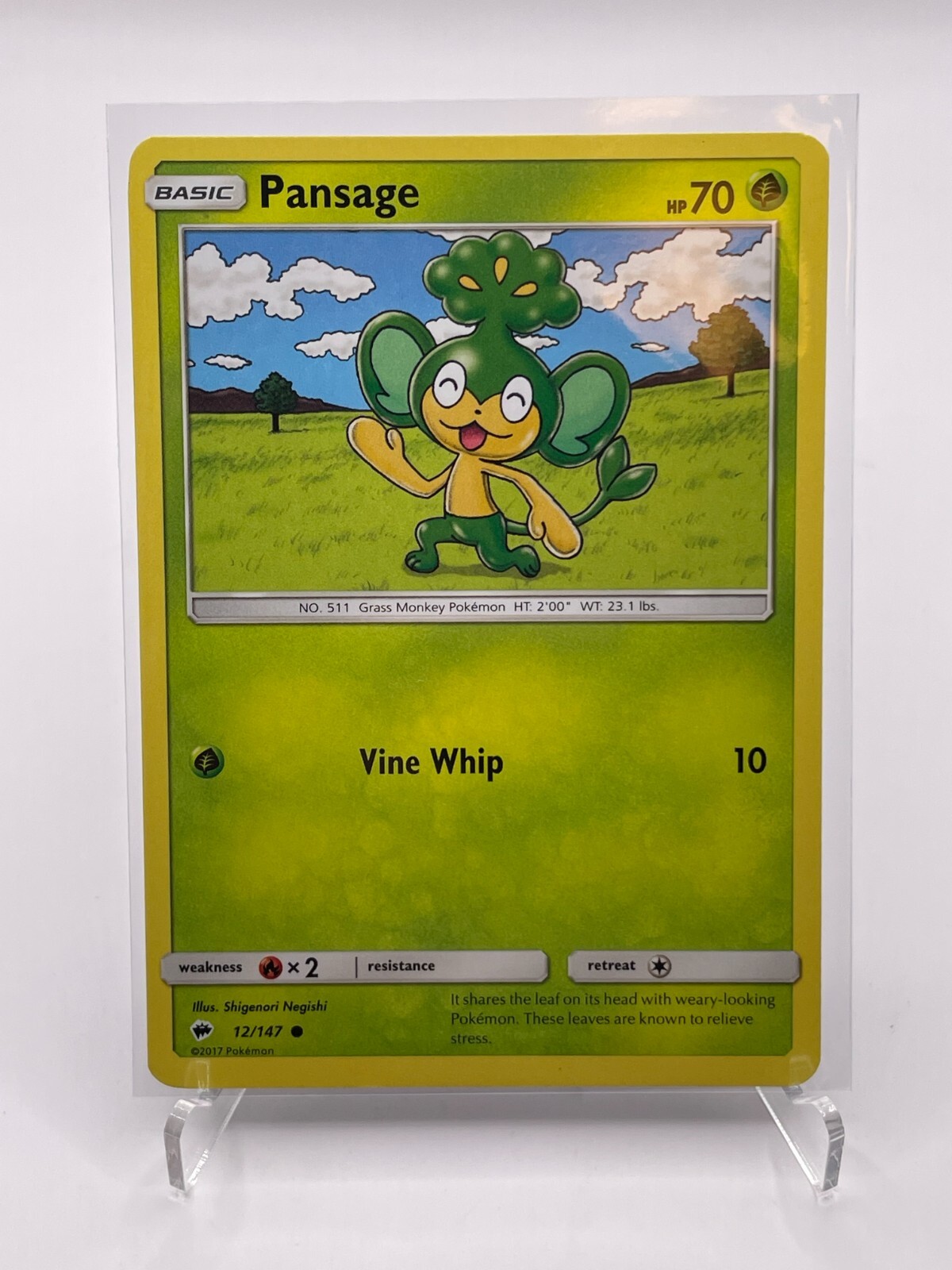 2017 PANSAGE Pokemon #12 Excellent