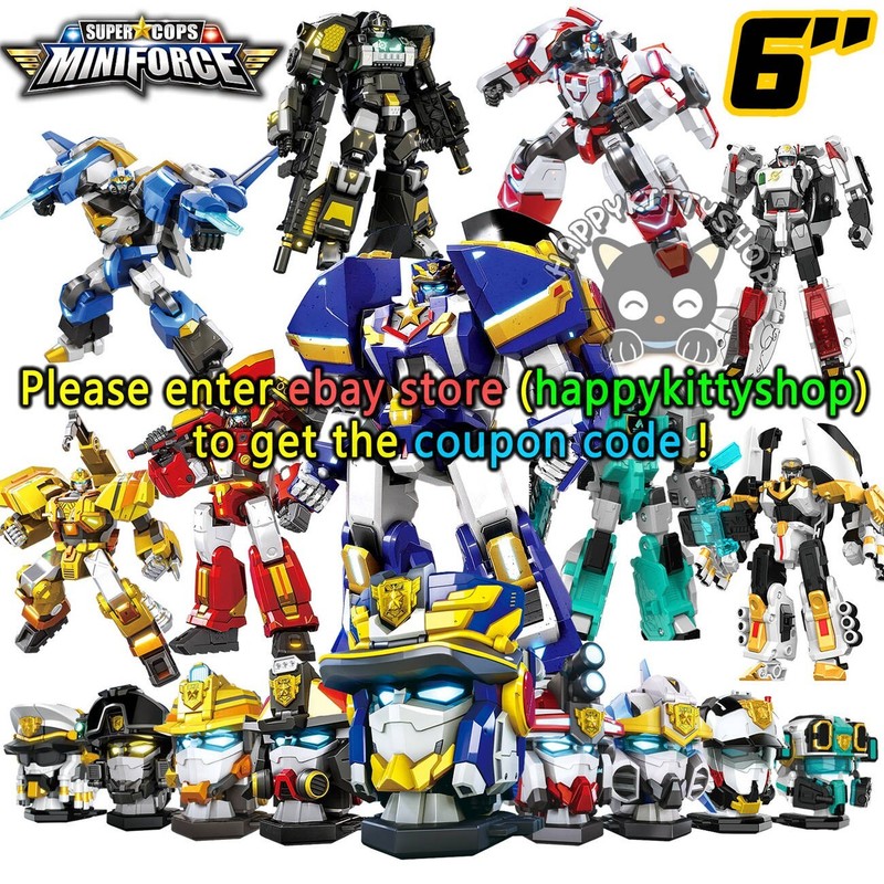 MINIFORCE Super Cops Power Police Ranger TRANS HEAD Transformer Robot Figure Toy