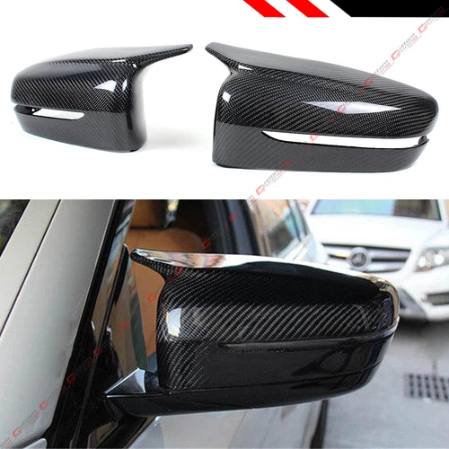 FOR 19-25 BMW G20 330i M STYLE HORN CARBON FIBER REPLACEMENT SIDE MIRROR COVERS