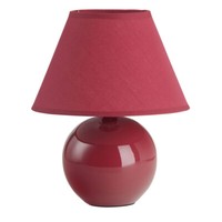 Brilliant Primo Tisch Leuchte Schreib Nacht Lese Lampe Keramik Stoff E14 Rot