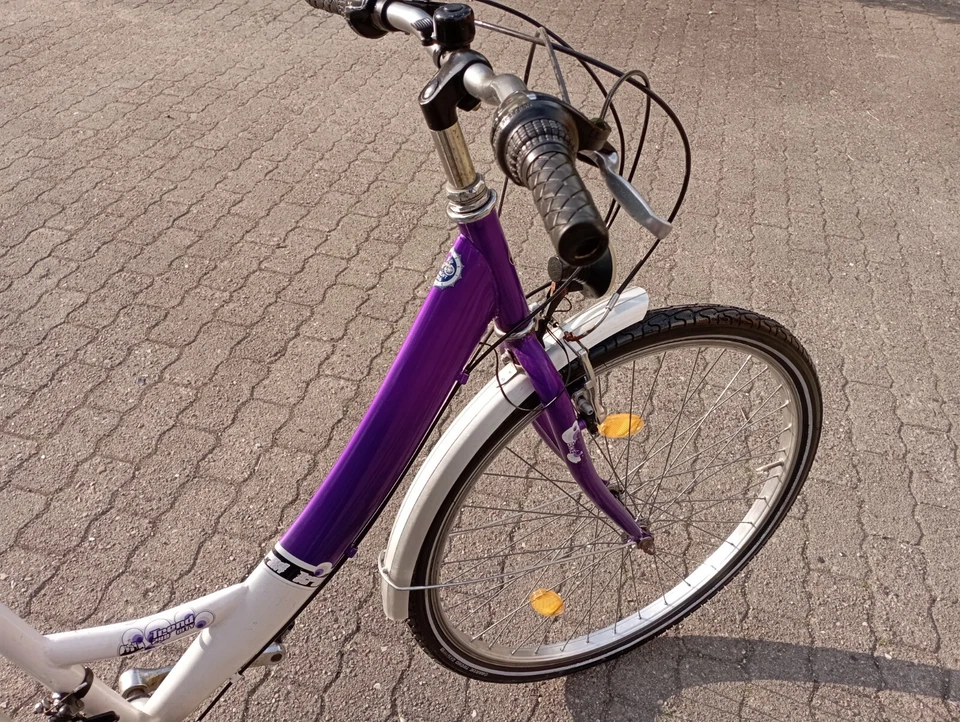 26 ZOLL FAHRRAD SHIMANO 18 GANG 26" MOUNTAINBIKE blau-weiß - Bild 2 von 4