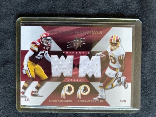 Lavar Arrington / Laveranues Coles     RC Certified Game Used  JERSEY Card