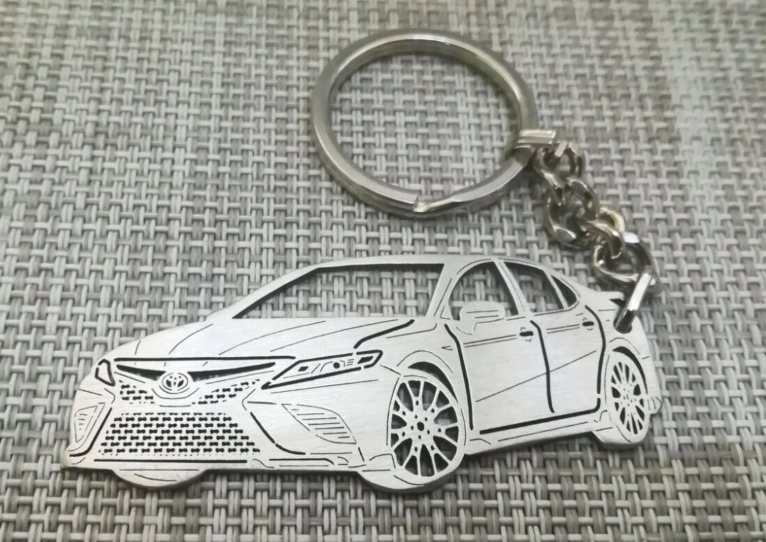 Toyota Camry TRD 2022 custom keychain birthday gift stainless steel drive safe