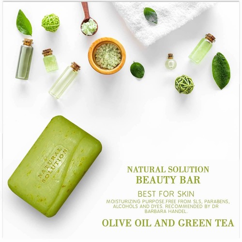 Natural Solution Face & Body Bar Soap - Herbal & Natural Soap Bar - Olive Oil & - 第 4/6 張圖片