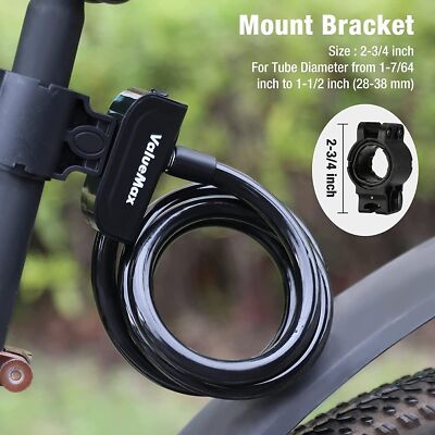 ValueMax Antivol Vélo Pliant, Extra Long 100cm, 6 Branches, Serrure De Vlo Pliant Robuste Avec 2 Cls En Acier Inoxydable Et Support De Montage Pour Vlomotoscooterporte Pliable 53678715