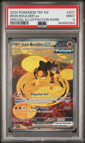 PSA 9 Iron Boulder ex Special Illustration Rare #207 Temporal Forces Pokemon TCG