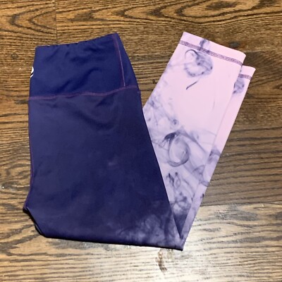 Kali By Miami Fit Wear Leggings Women's Sz S Cropped Mid Rise Yoga Gym Peloton